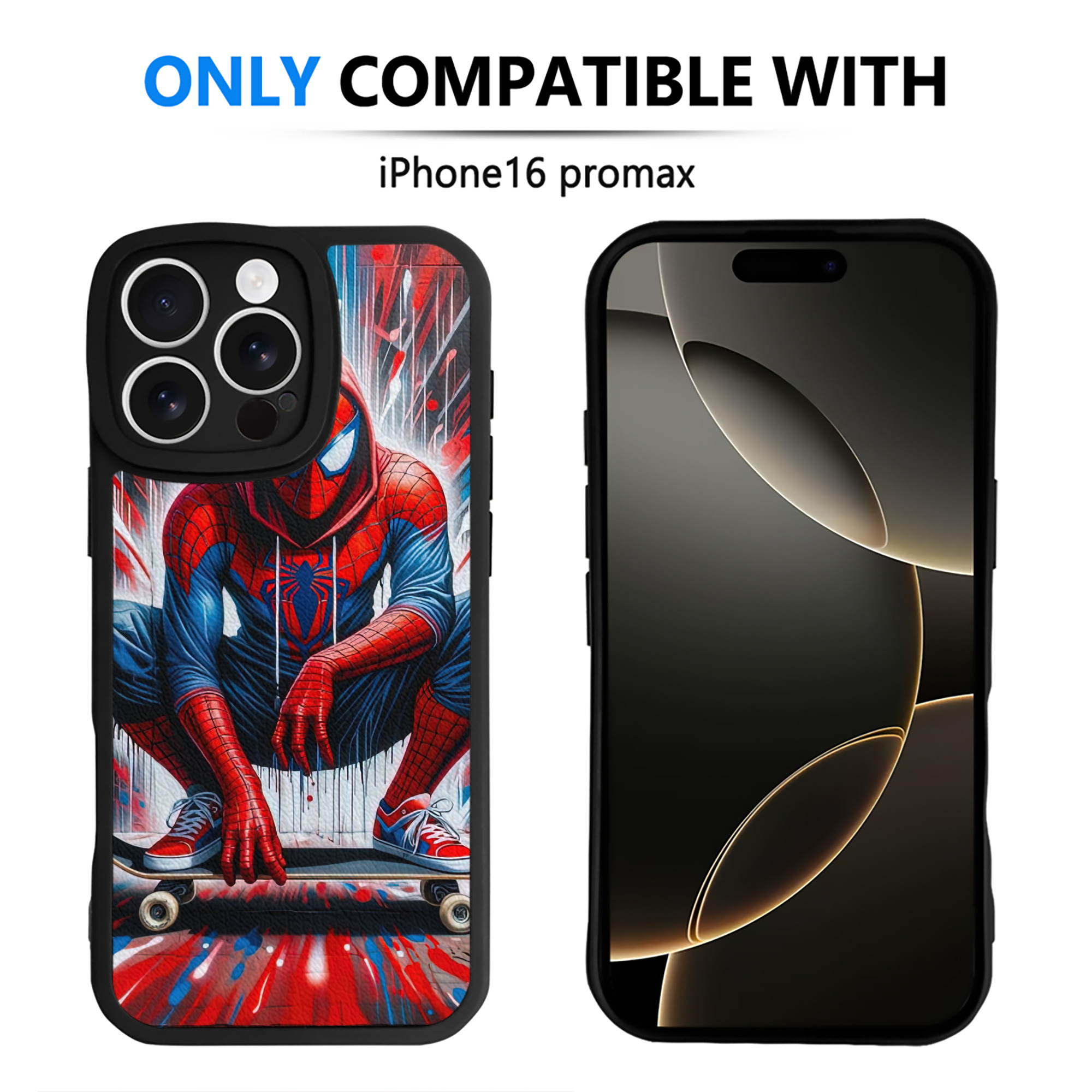Spider Man スパイダーマン 【iPhone 16シリーズ対応】シリコンスマホケース（レザー調） 材質：シリコン